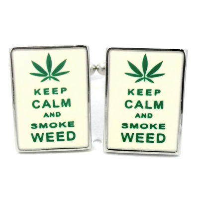 Keep Calm and Smoke Weed Cufflinks