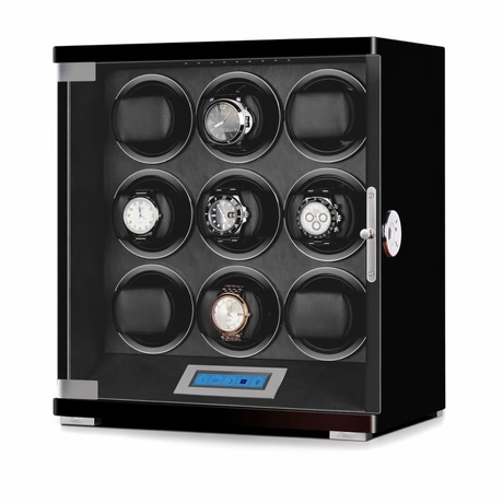 Daylesford 9 Watch Winder in Black (Fingerprint Lock Only)