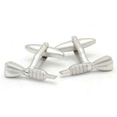 Darts Silver Cufflinks