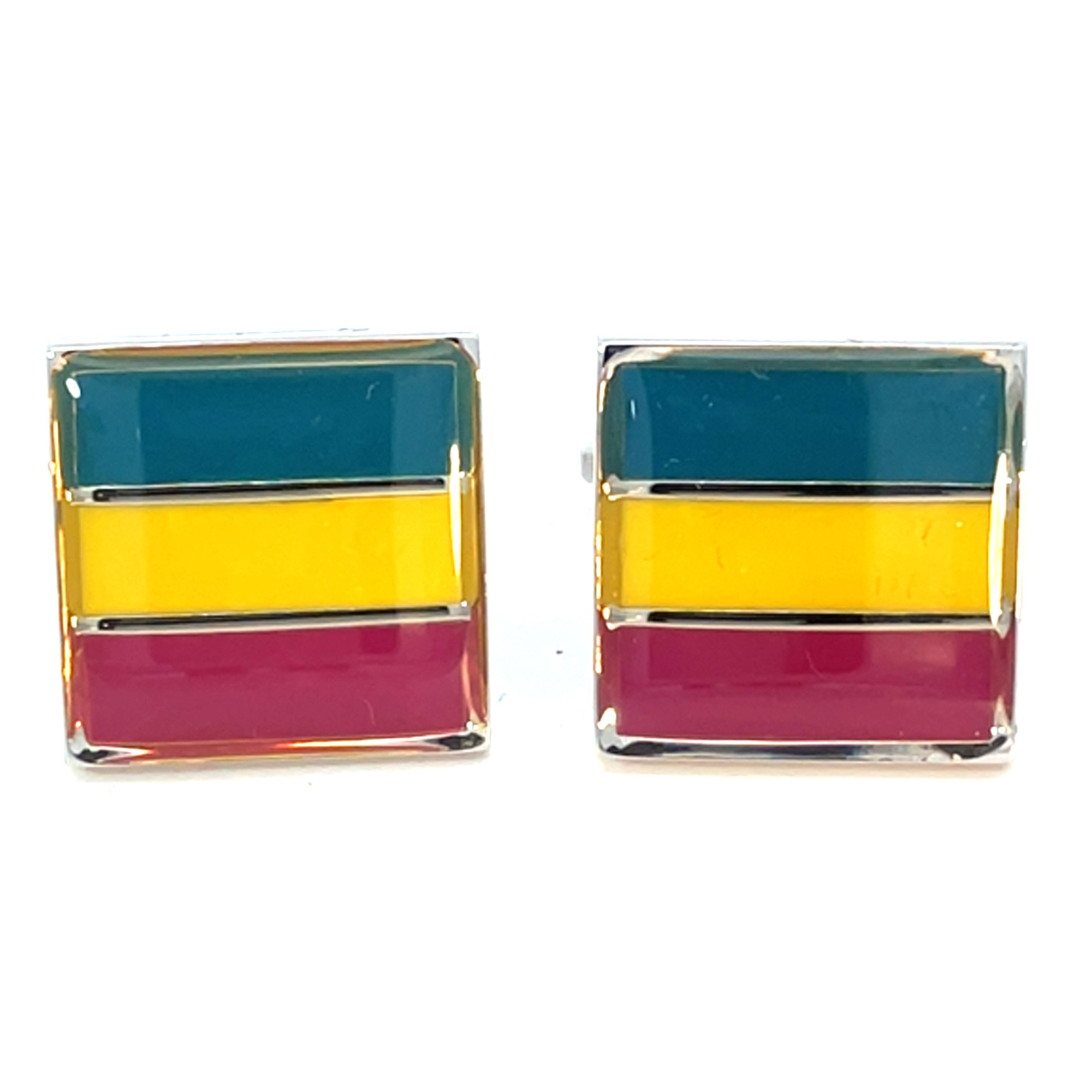 Colour Brisbane Lions AFL Cufflinks