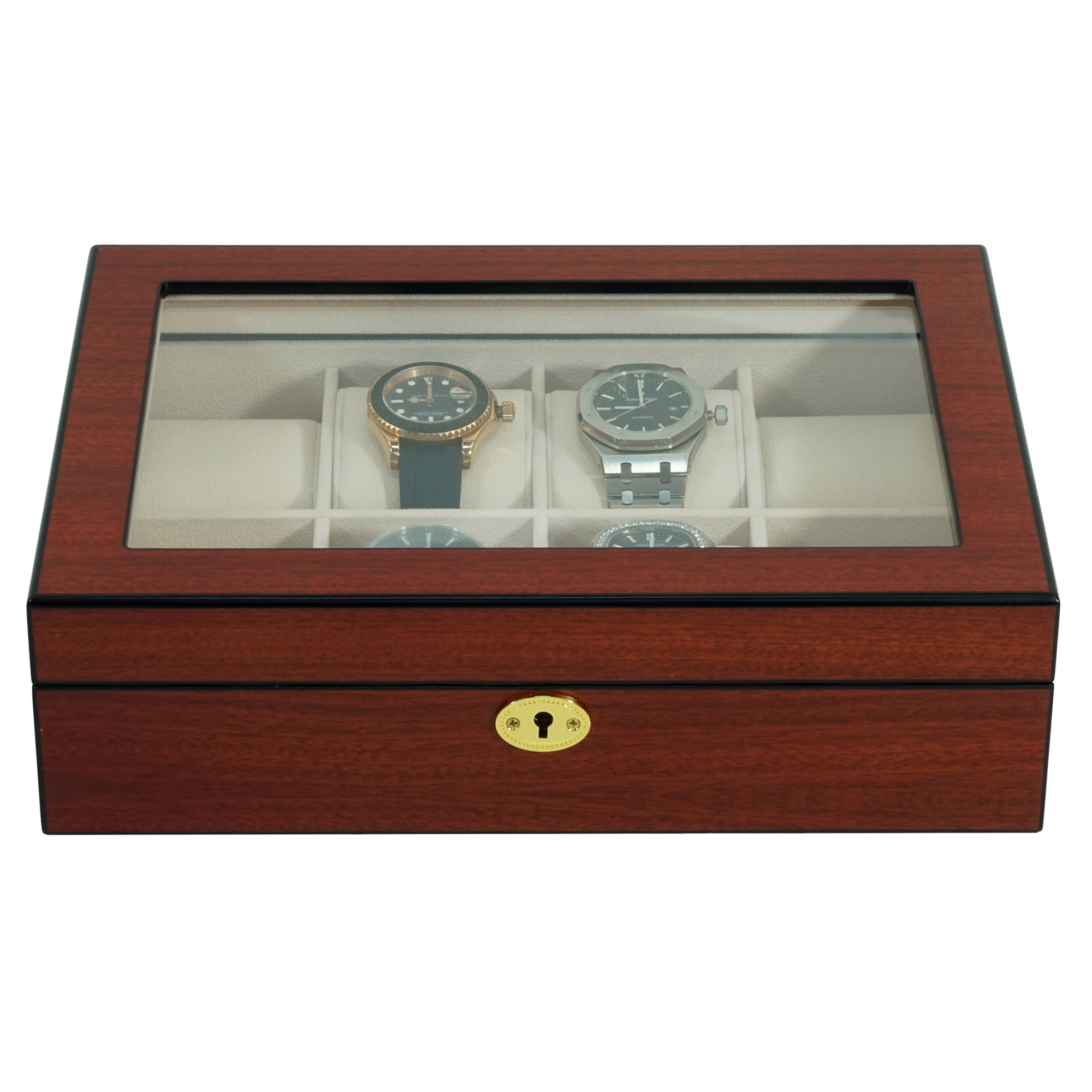 Cherry Wooden Watch Box for 8 Watches