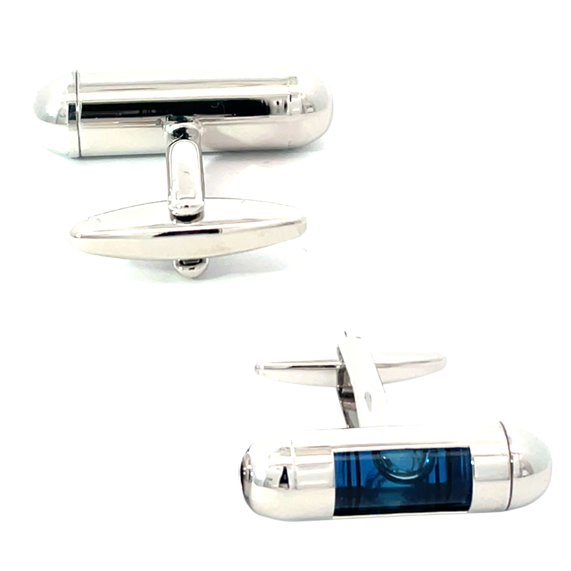 Blue Spirit Level Cufflinks