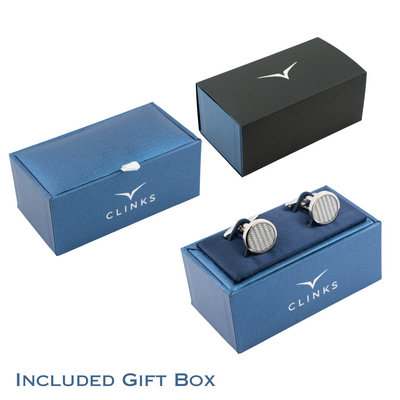 Father of the Groom & Date Engraved Wedding Cufflinks in Silver