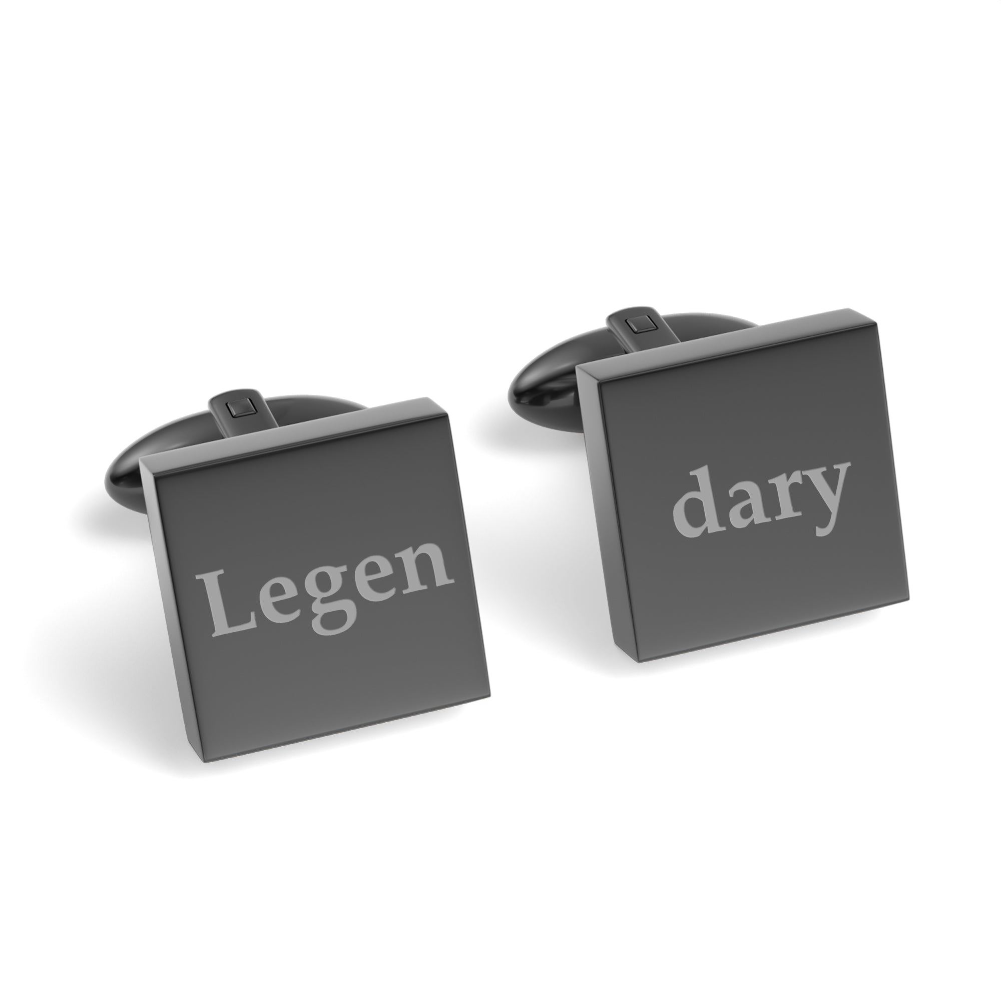 Legendary Engraved Square Cufflinks
