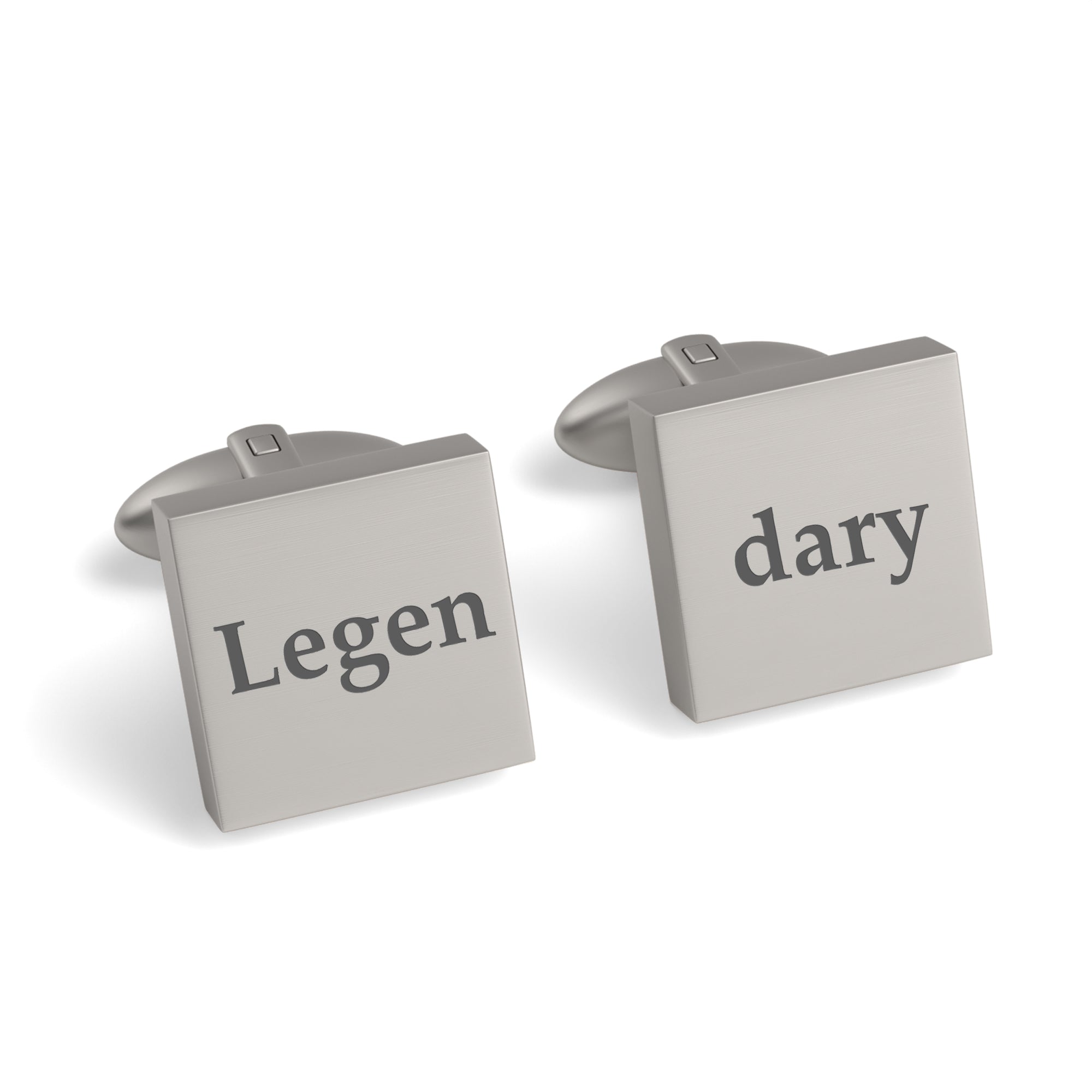 Legendary Engraved Square Cufflinks