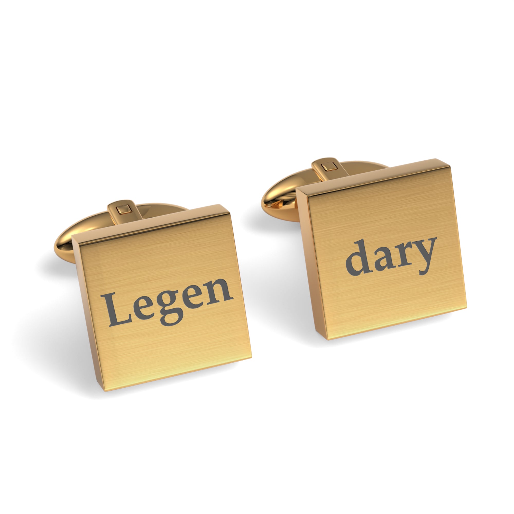 Legendary Engraved Square Cufflinks