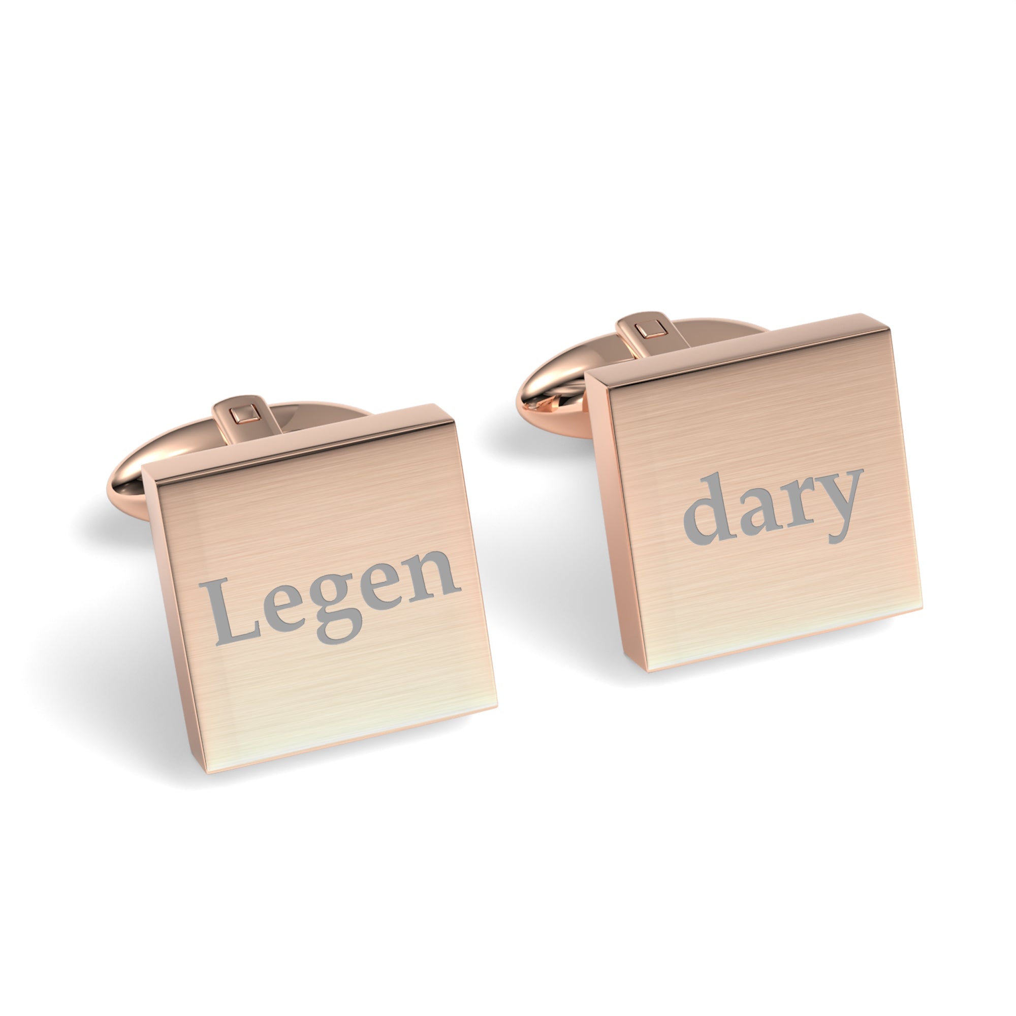 Legendary Engraved Square Cufflinks