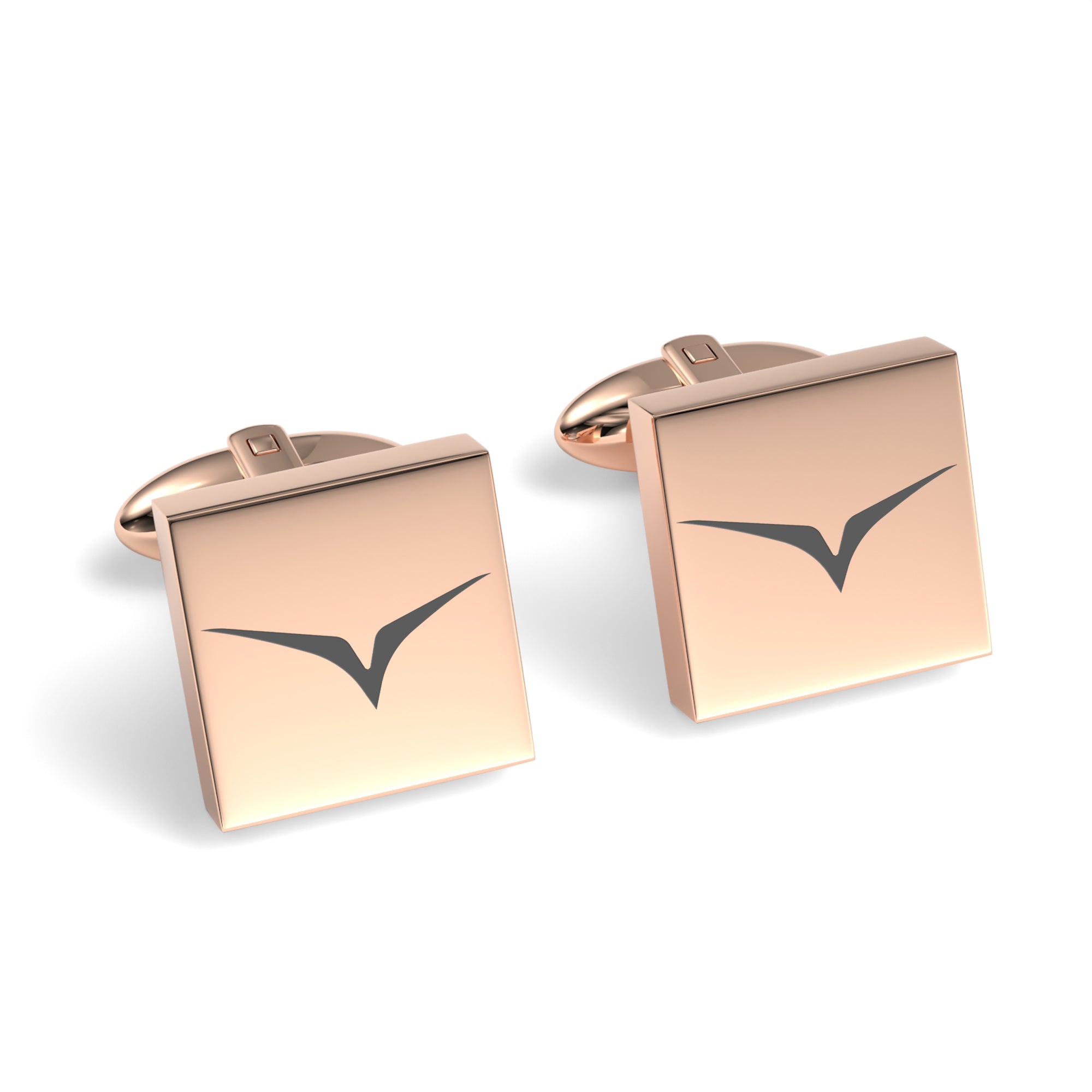 Your Logo Here Engraved Square Cufflinks