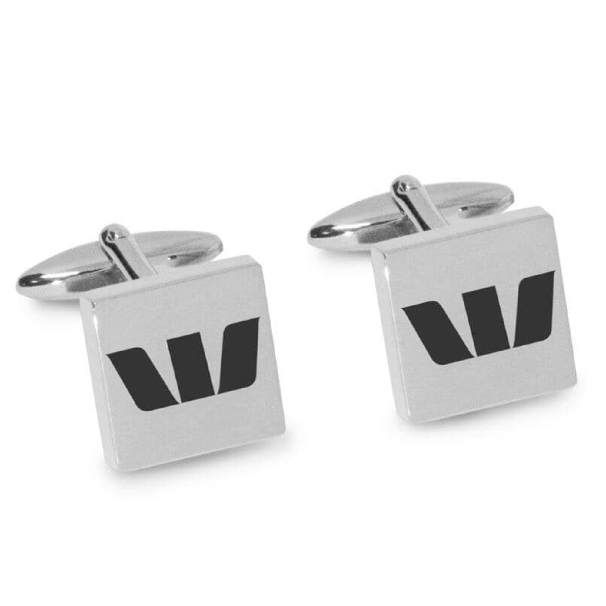 Your Logo Here Engraved Cufflinks in Silver