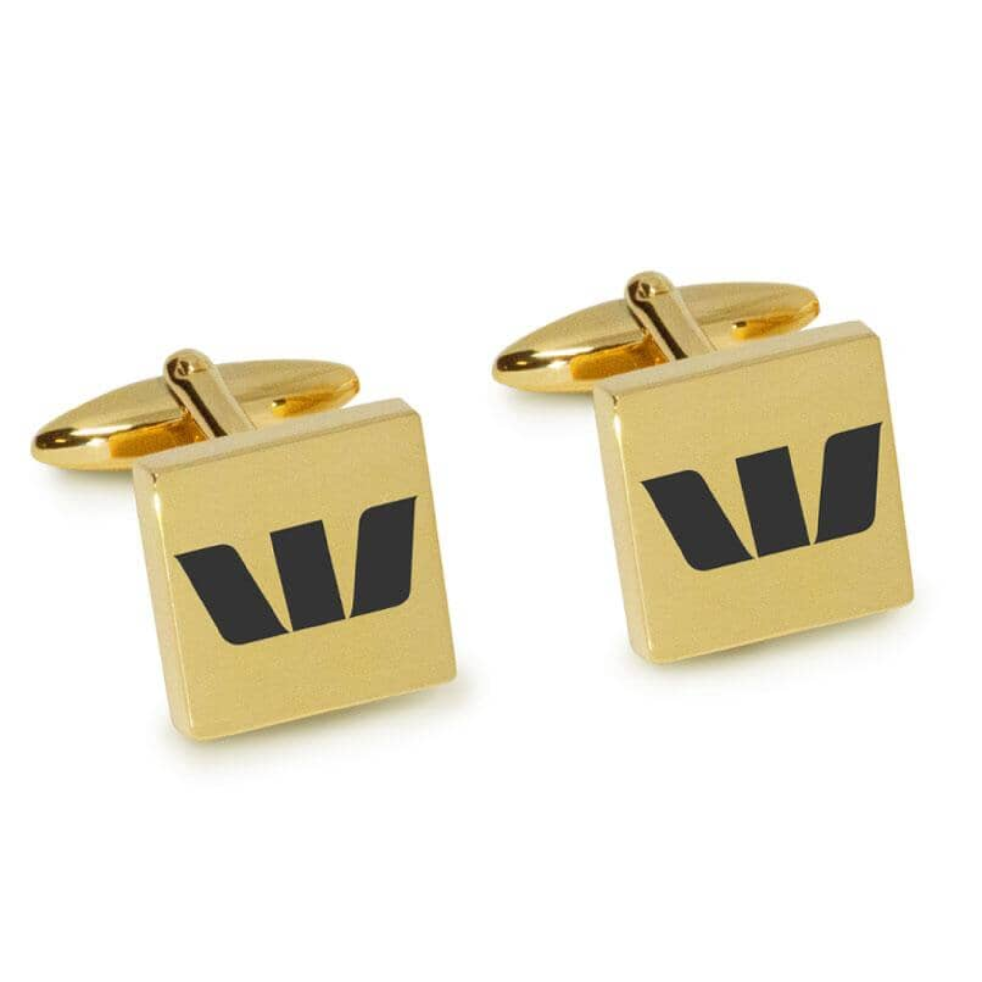 Your Logo Here Engraved Cufflinks in Gold