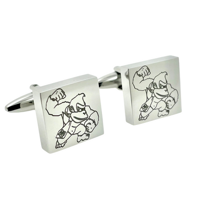 Your Logo Here Engraved Cufflinks in Gold