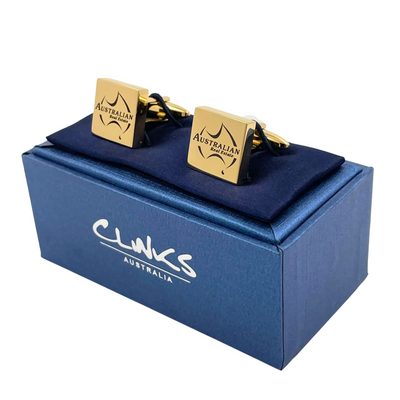 Your Logo Here Engraved Cufflinks in Rose Gold