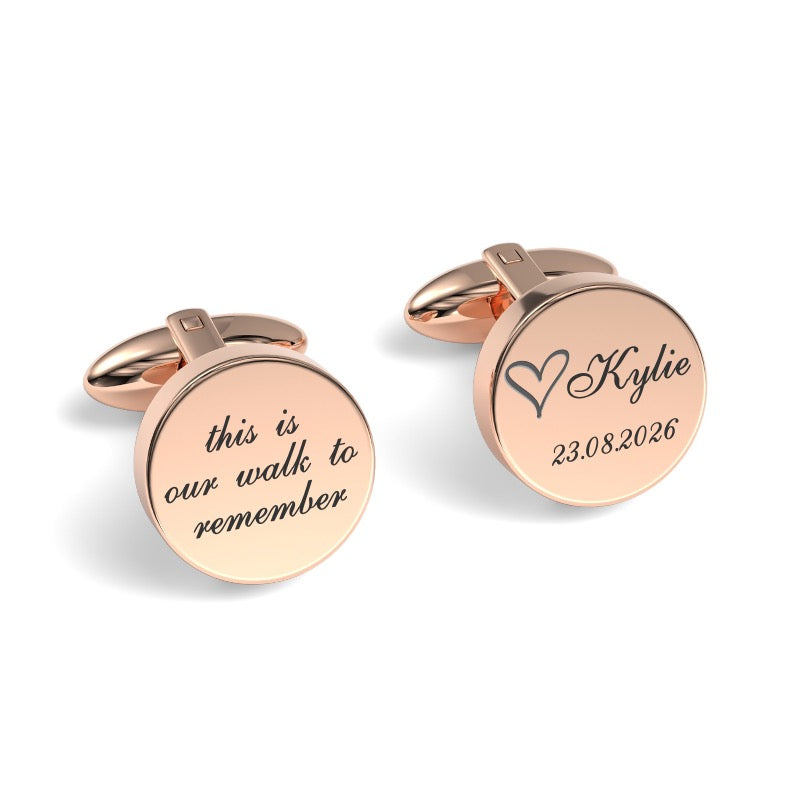 Our Walk to Remember Engraved Cufflinks
