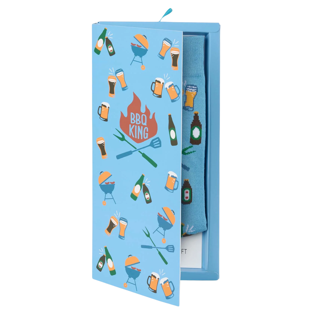 Mens BBQ King Bamboo Sock Card