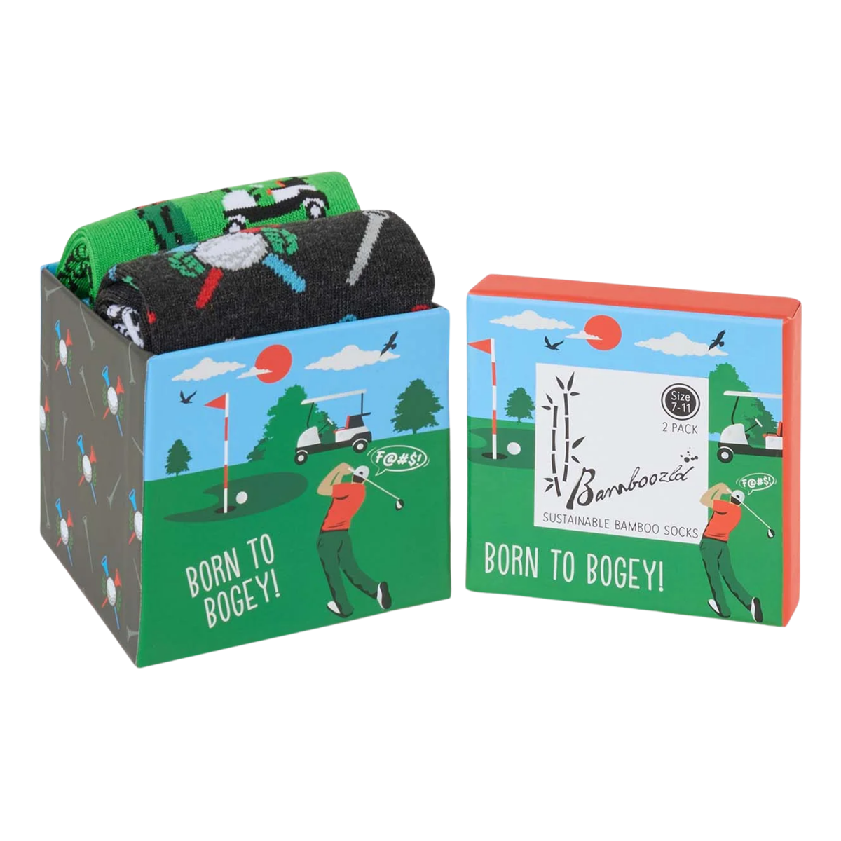 Mens Born To Bogey 2pk Gift Box