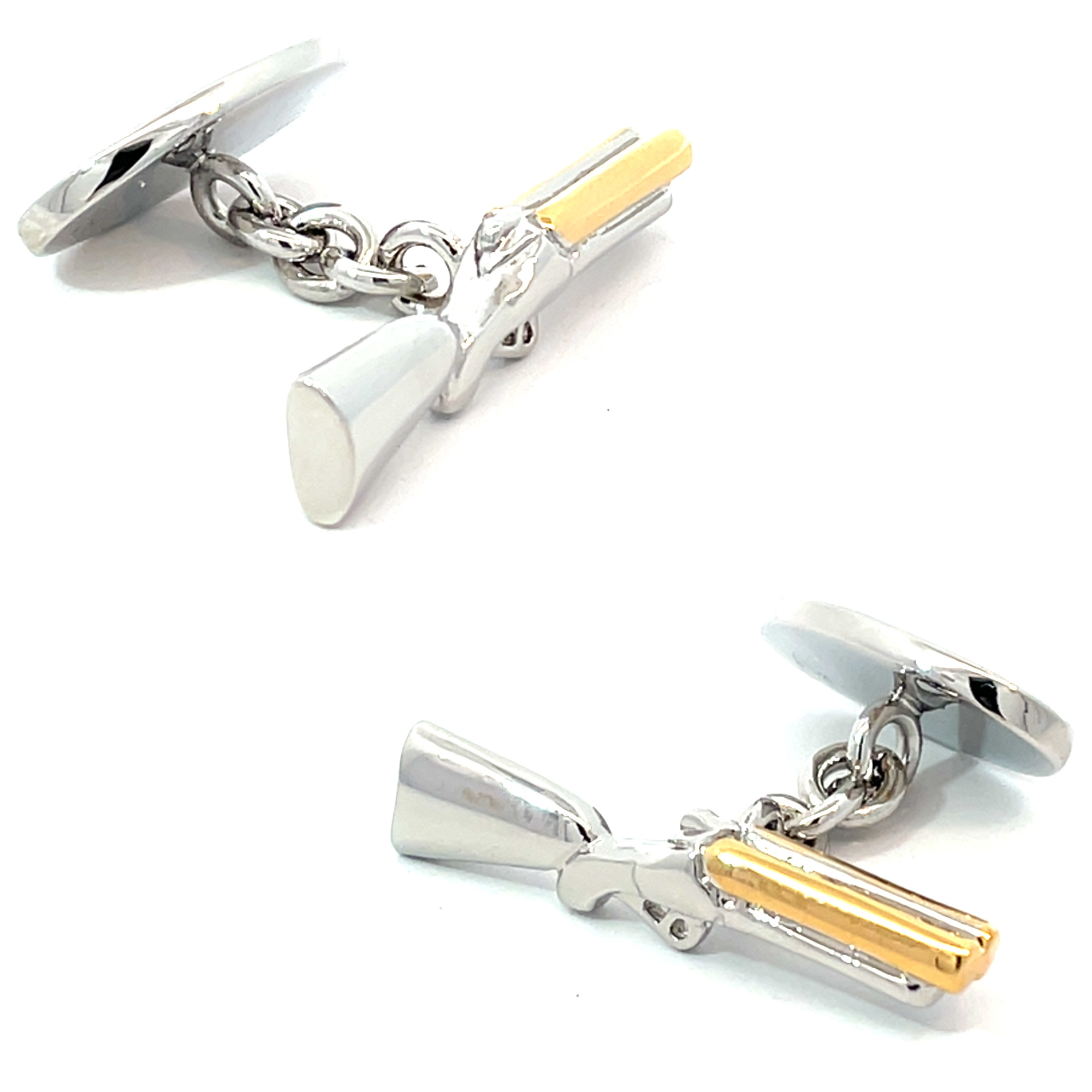 Double Barrel Shotgun (chain) Cufflinks