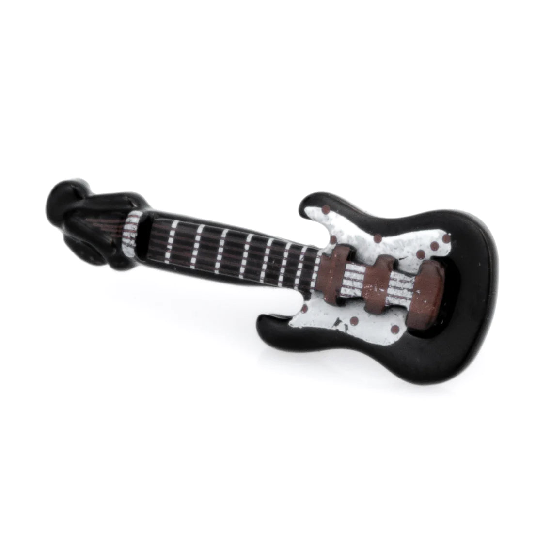 Black Electric Guitar Lapel Pin