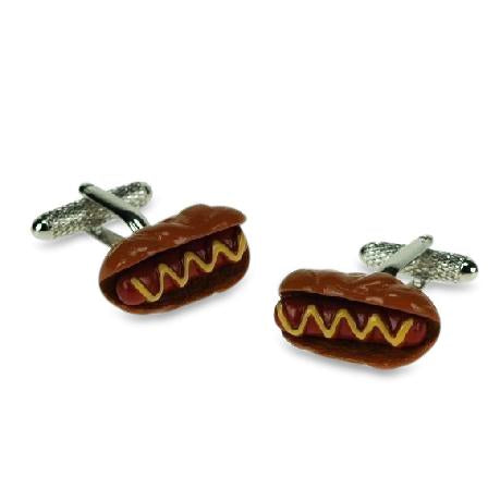 Hot Dog with mustard Cufflinks