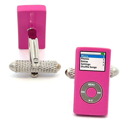 MP3 iPod Player Pink Cufflinks