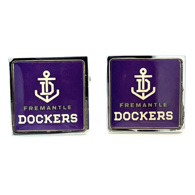 Colour Fremantle Dockers Logo AFL Cufflinks