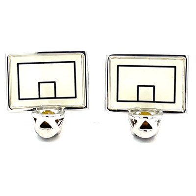 Basketball Backboard and Ring Cufflinks