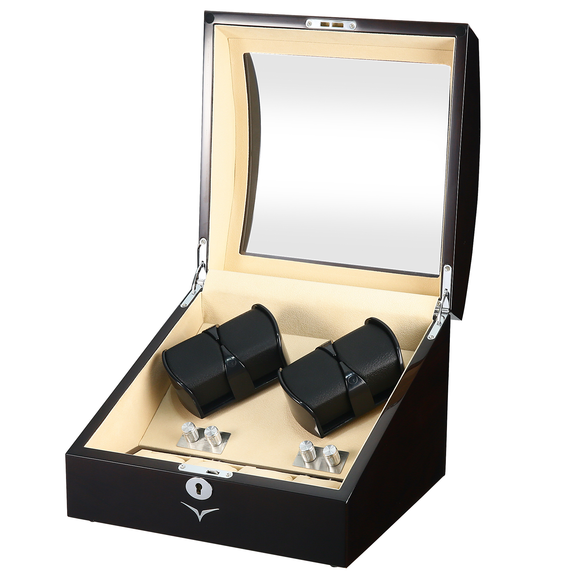 Avoca Watch Winder Box 4 + 4 Watches in Mahogany (G)