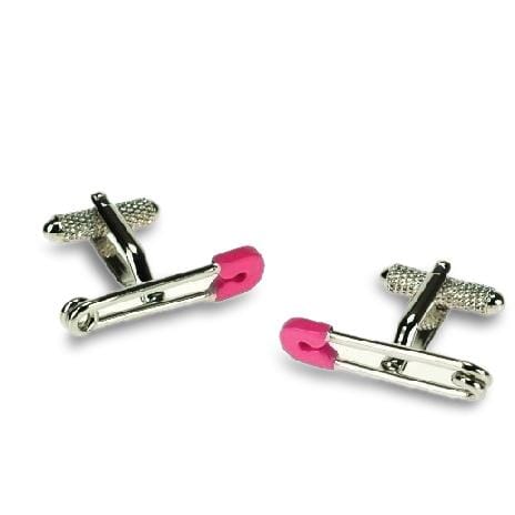Safety Pin Pink Cufflinks Novelty Cufflinks Clinks Australia 
