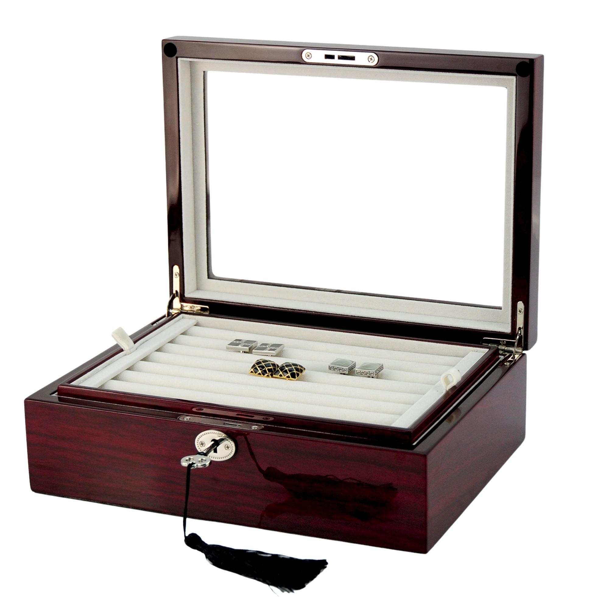 72 Pairs Cherry Wooden Cufflink Box Cufflink Boxes Clinks Australia 