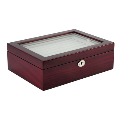 72 Pairs Cherry Wooden Cufflink Box