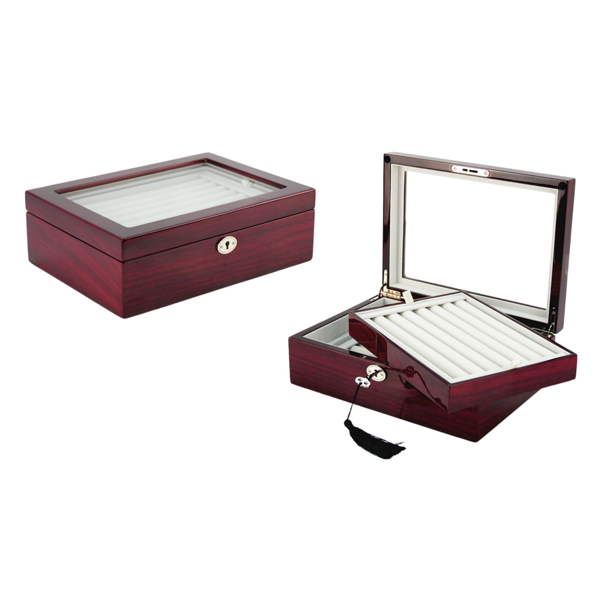 72 Pairs Cherry Wooden Cufflink Box Cufflink Boxes Clinks Australia 