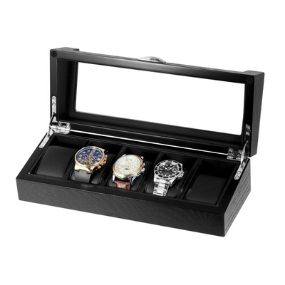 5 Slots Wooden Storage Watch Box