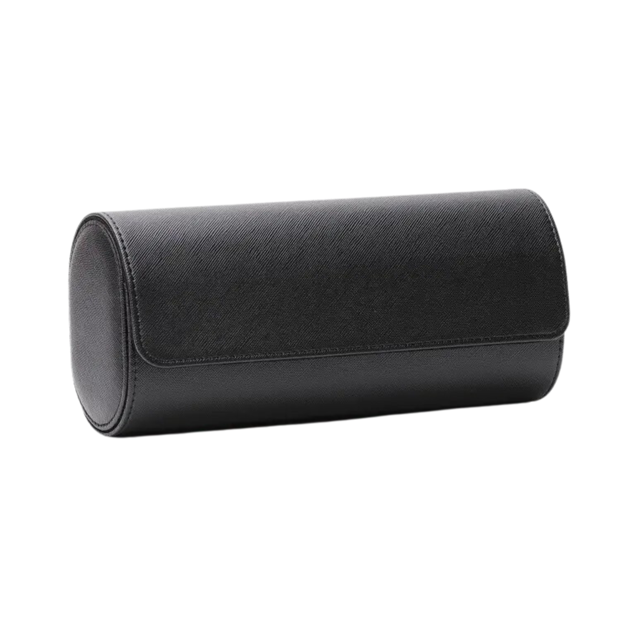 Watch Roll Case for 3 in Black Vegan Leather