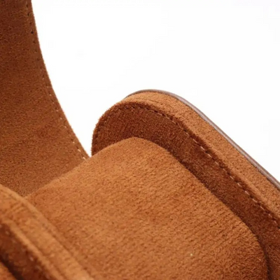 Watch Roll Case for 3 in Brown Vegan Leather