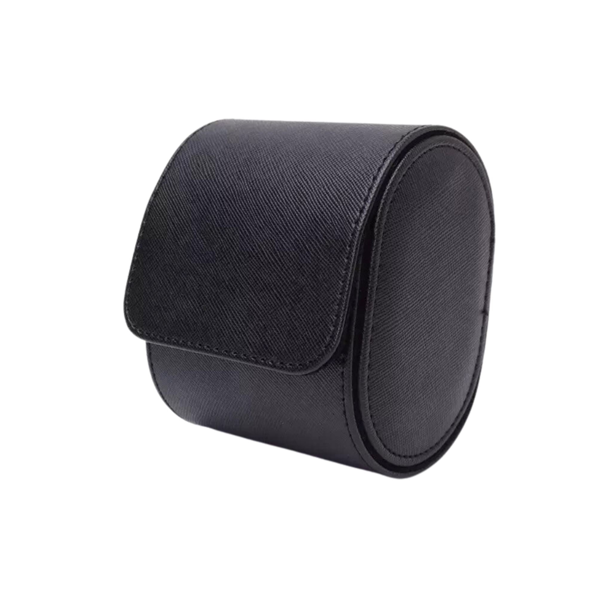Watch Roll Case for 1 in Black Vegan Leather Watch Boxes Clinks 
