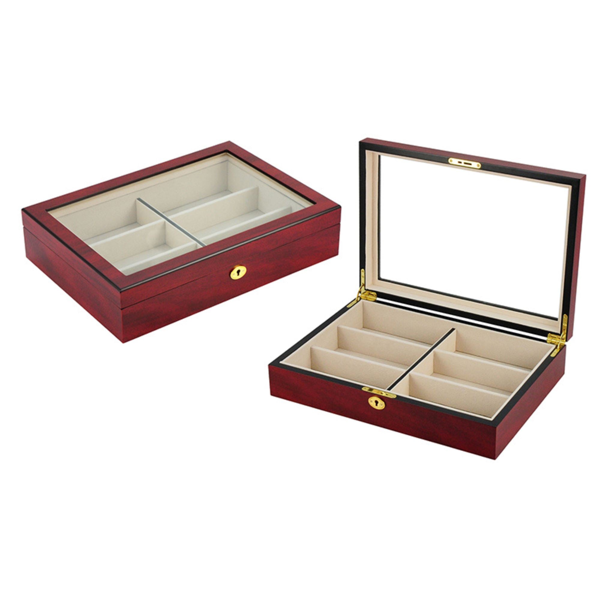 6 Pairs Cherry Wooden Sunglass Box Storage Boxes Clinks Australia 