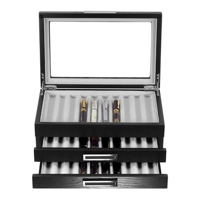 30 Slots Wooden Pen Box