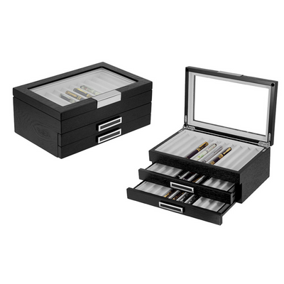 30 Slots Wooden Pen Box