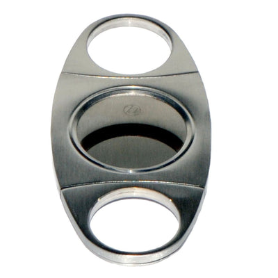 Stainless Steel Two Finger Twin Blade 80 Ring Gauge Cigar Cutter Boxed