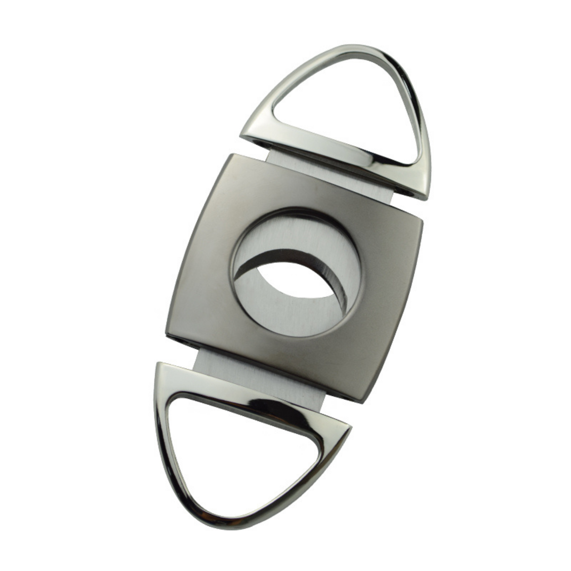 Silver Two Finger 64 Ring Gauge Cigar Cutter Boxed
