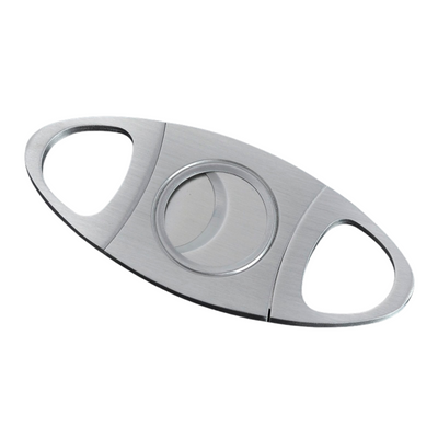 Silver Two Finger 56 Ring Gauge Cigar Cutter Boxed