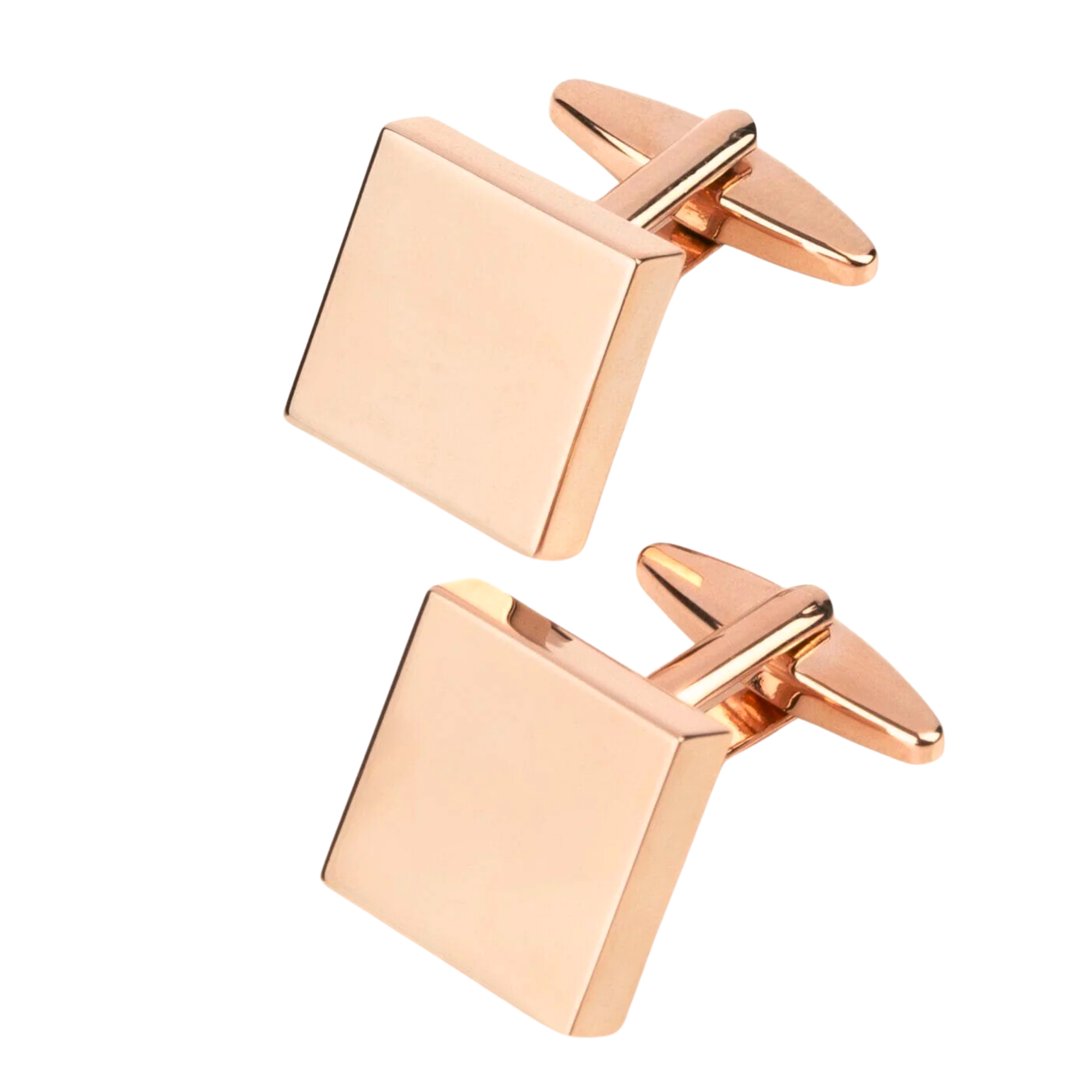 Rose Gold Square Engravable Cufflinks