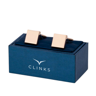 Rose Gold Square Engravable Cufflinks