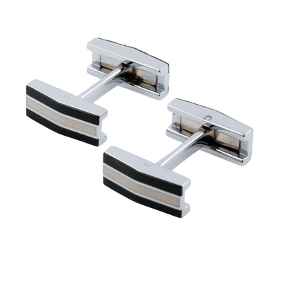 Black and White Flip Flat Cufflinks