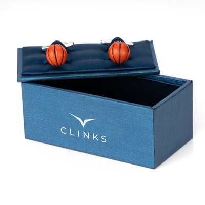 Orange/Black Basketball Cufflinks