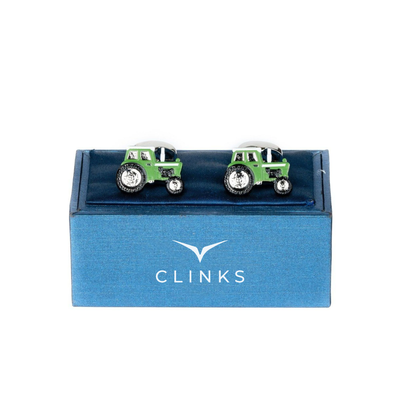 Green Farm Tractor Cufflinks