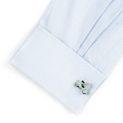 Light Blue 3D Vespa Scooter Cufflinks