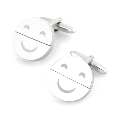 Happy Sad Face Twist Cufflinks