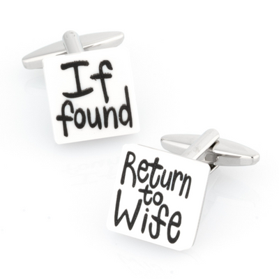 If found Return to Wife Cufflinks
