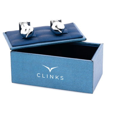 Functional Silver Nut and Bolt Cufflinks