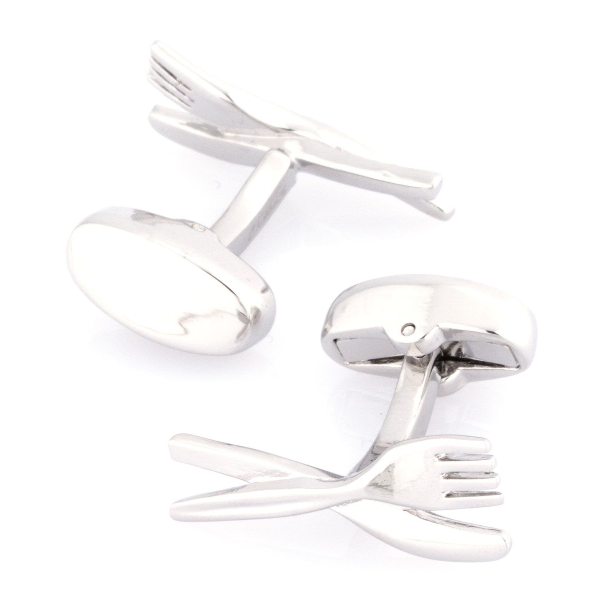 Knife and Fork Cufflinks Silver